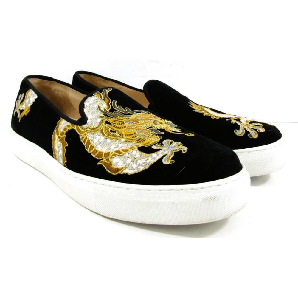 Scalalmandre by Stubbs & Wootton Palm Beach Emperor Noir Black Velvet Slippers - Picture 3 of 14